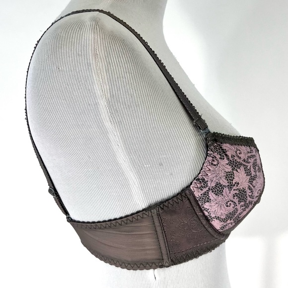 Kinga Pink & Brown Push-Up Bra 32C - Picture 3 of 8